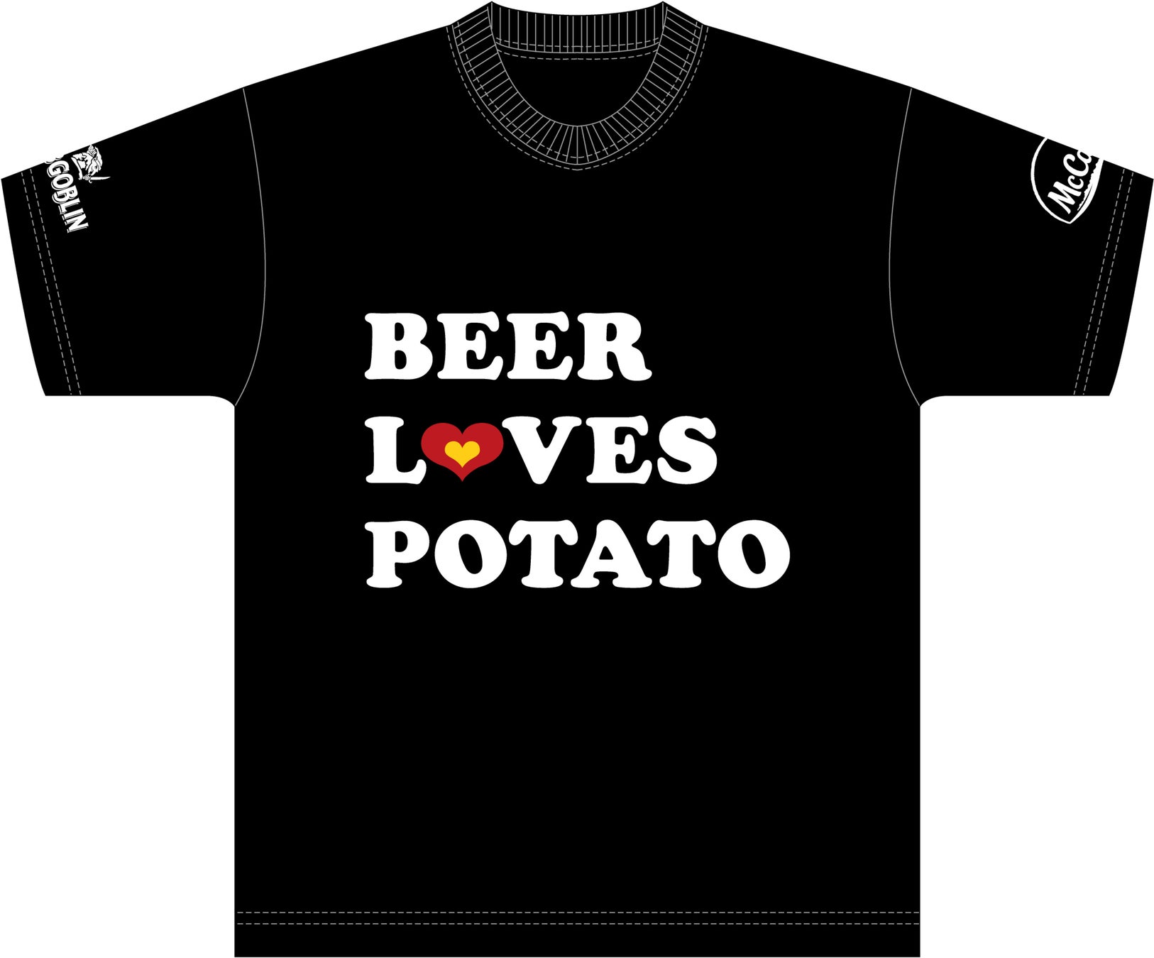 マッケイン “BEER LOVES POTATO”キャンペーン「ホブゴブリンパブ」とコラボし、六本木・渋谷2店舗で10月10日開始のサブ画像4_「BEER LOVES POTATO」オリジナルTシャツ