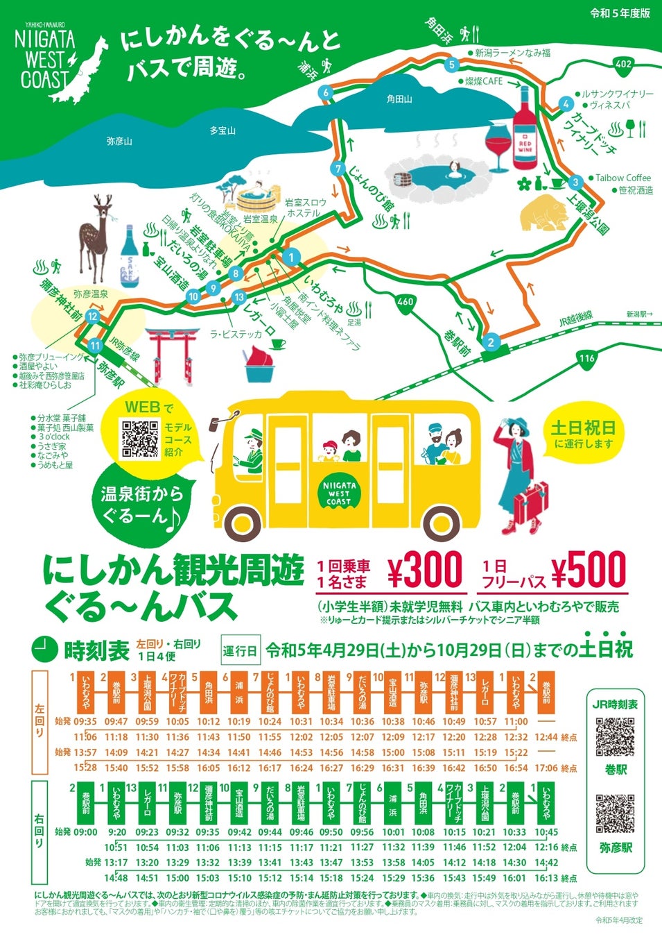 【今年はサマーシーズンも運行】新潟市西蒲区の温泉・日本海・山・歴史・酒・食をめぐる「にしかん観光周遊ぐる～んバス」を運行のサブ画像7