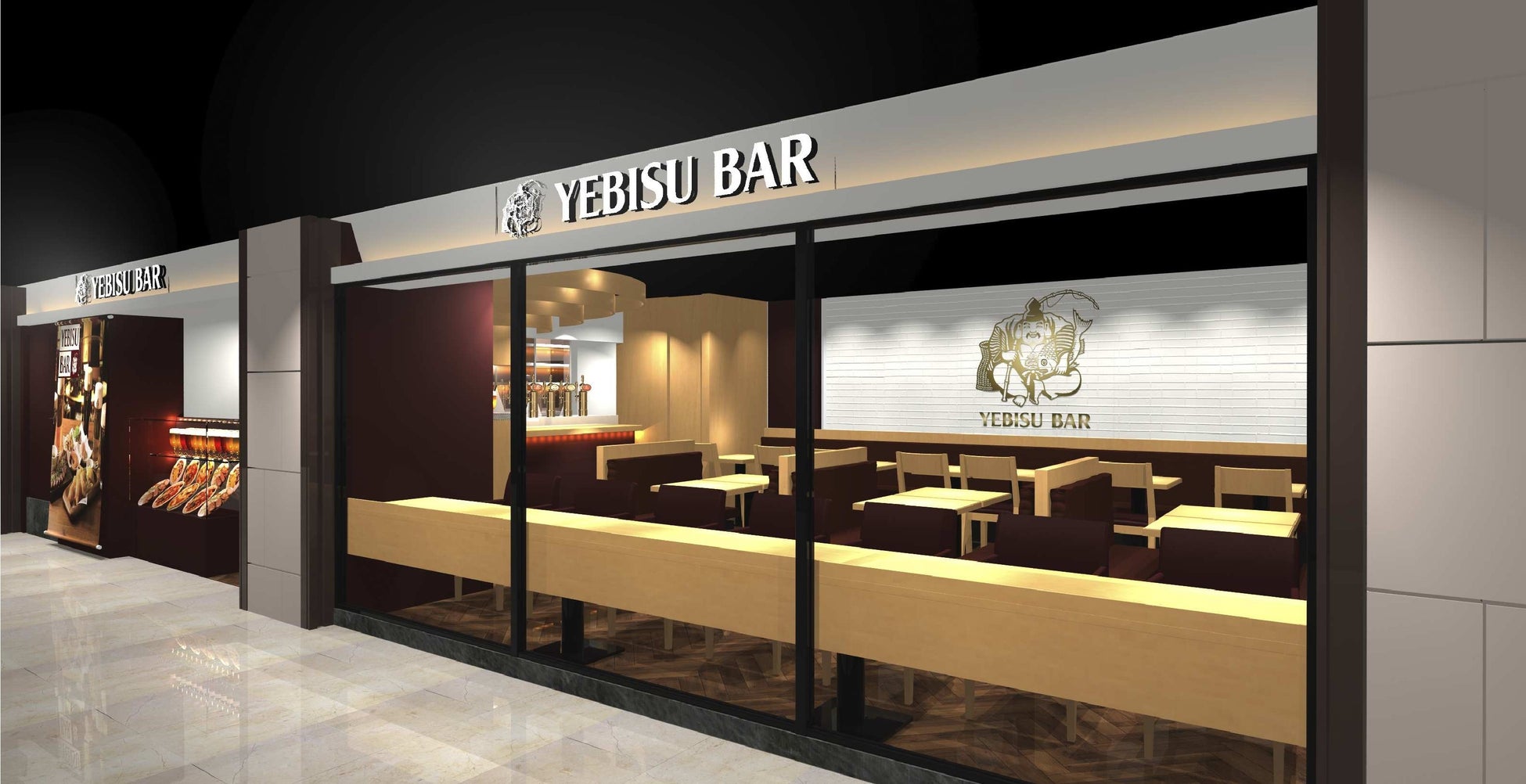 ６月１４日リニューアルオープン『YEBISU BAR　サカエチカ店』のサブ画像2_店頭イメージパース