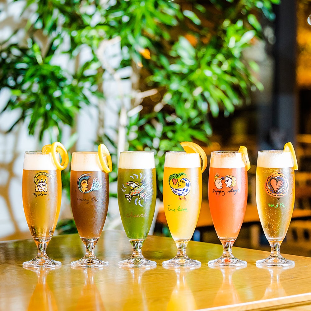 【クロスホテル京都】浴衣で楽しむ京のひととき「KIHARU de YUKATA ～浴衣で乾杯！」開催のサブ画像3_フレーバービール6種は彩りも鮮やか