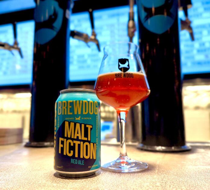 英国№1クラフトビールブランドBREWDOGから、クラシックスタイルのレッドエールを現代版にアップデートした「MALT FICTION（モルトフィクション）」が発売！のメイン画像
