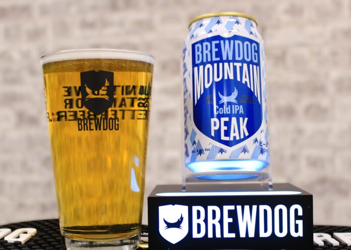英国№1クラフトビールブランドBREWDOGとリカーマウンテンのコラボ新商品第2弾！「BREWDOG MOUNTAIN PEAK COLD IPA」新発売！のメイン画像